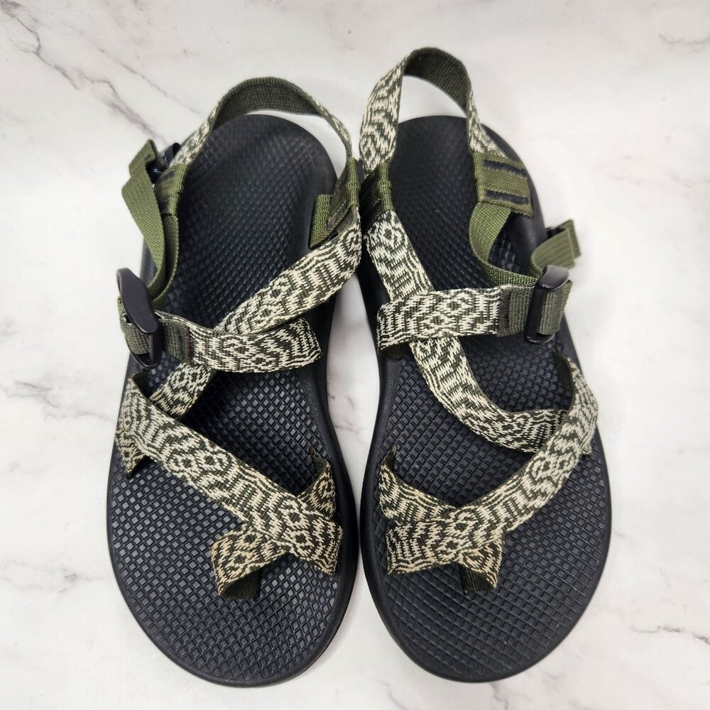 Chaco Z/2 Hiking Sandals Olive Green Canvas Outdoors Z2 Men's 8 - Picture 3 of 9